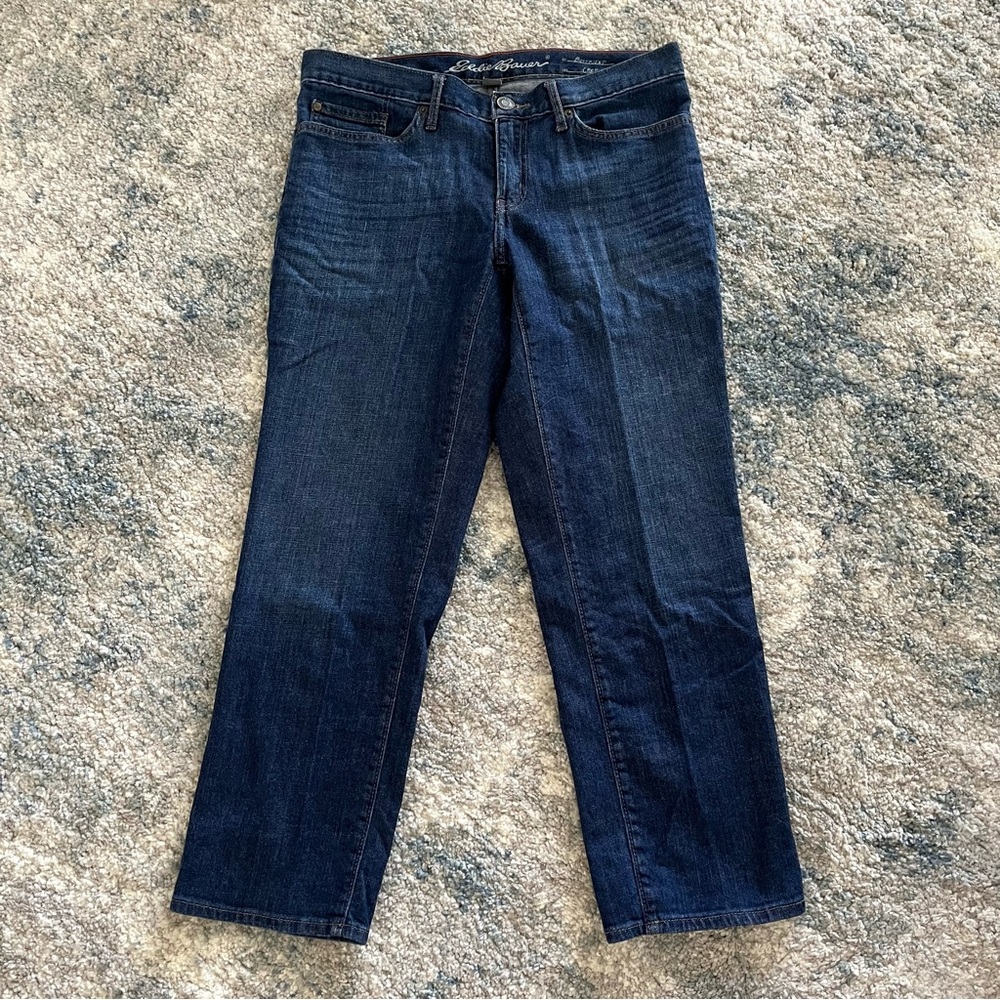 Eddie Bauer Boyfriend Crop Jeans Straight Leg Size 6